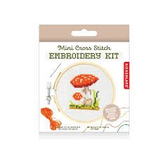 Mini Cross Stitch Kit Mushroom