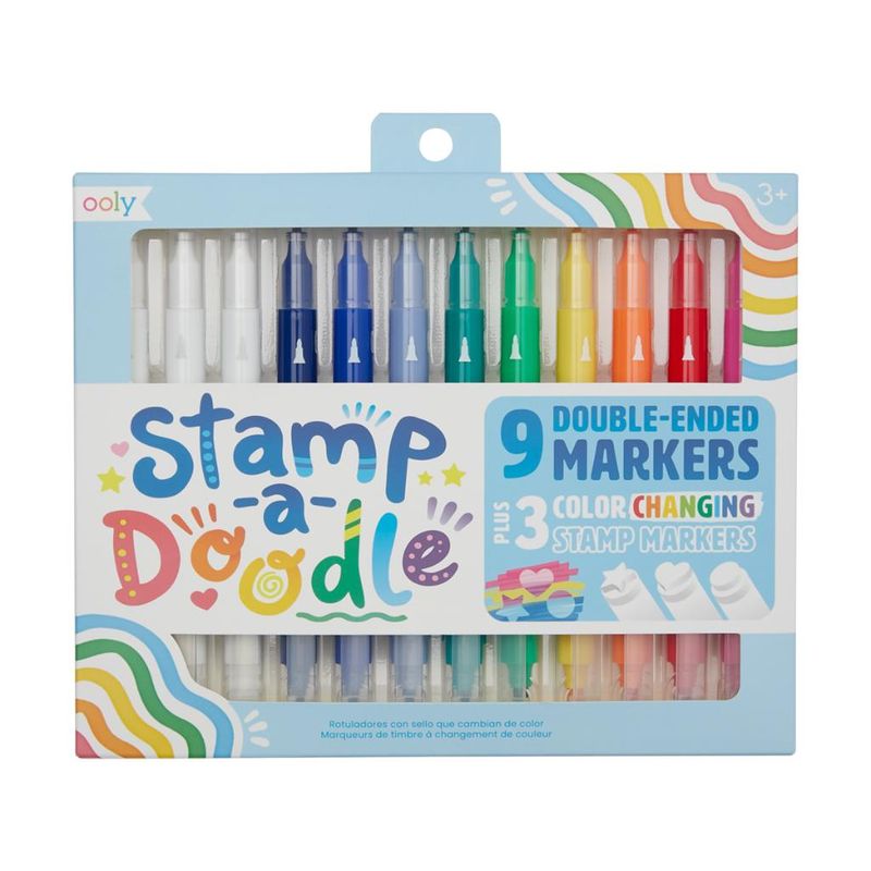 Stamp-A-Doodle: Double-Ended &amp; Color Changing Stamp Markers - Set of 12