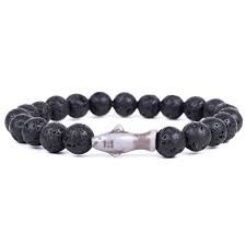 Shark Lava Stone- Fahlo Bracelet