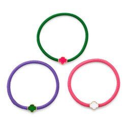 Multicolor Hair Tie 3 Pk Set