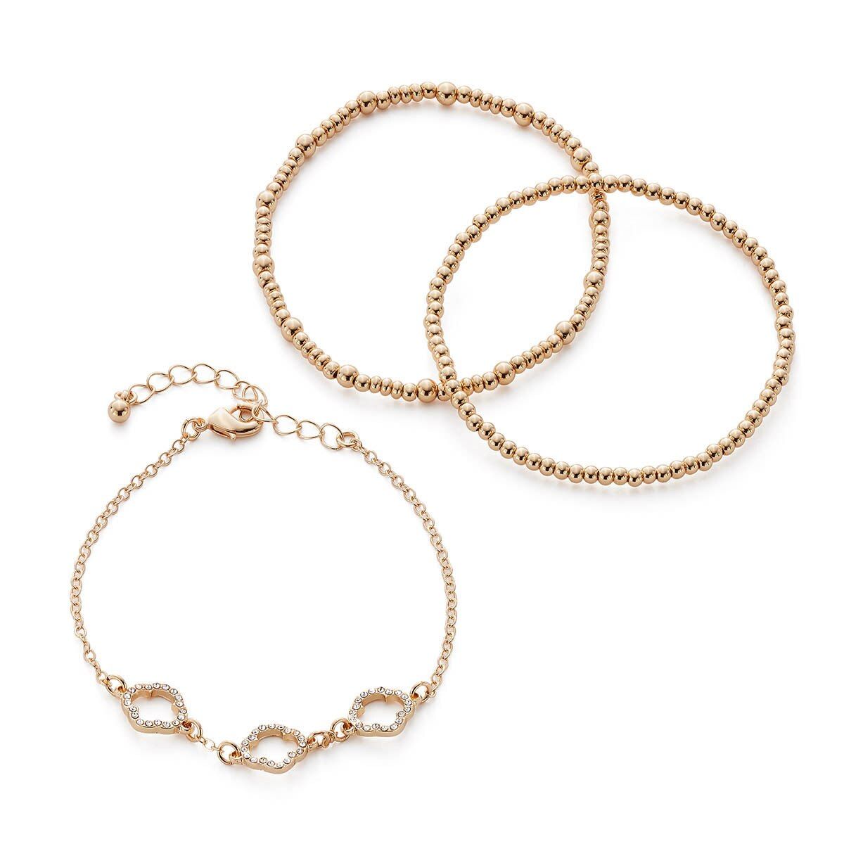 Pavé Edge Bracelets - Set of 3