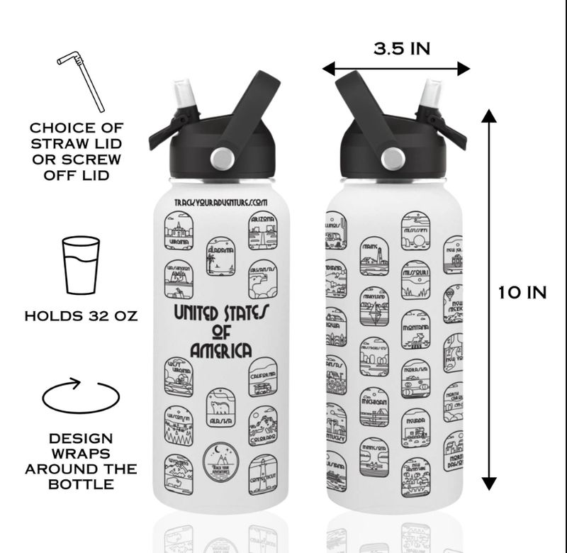 United States Tracker Water Bottle 32 oz