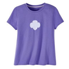 Girls Tonal Purple Trefoil TShirt