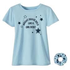 Girl Bright Brave Bold TShirt &amp; Scrunchie, Size: MD