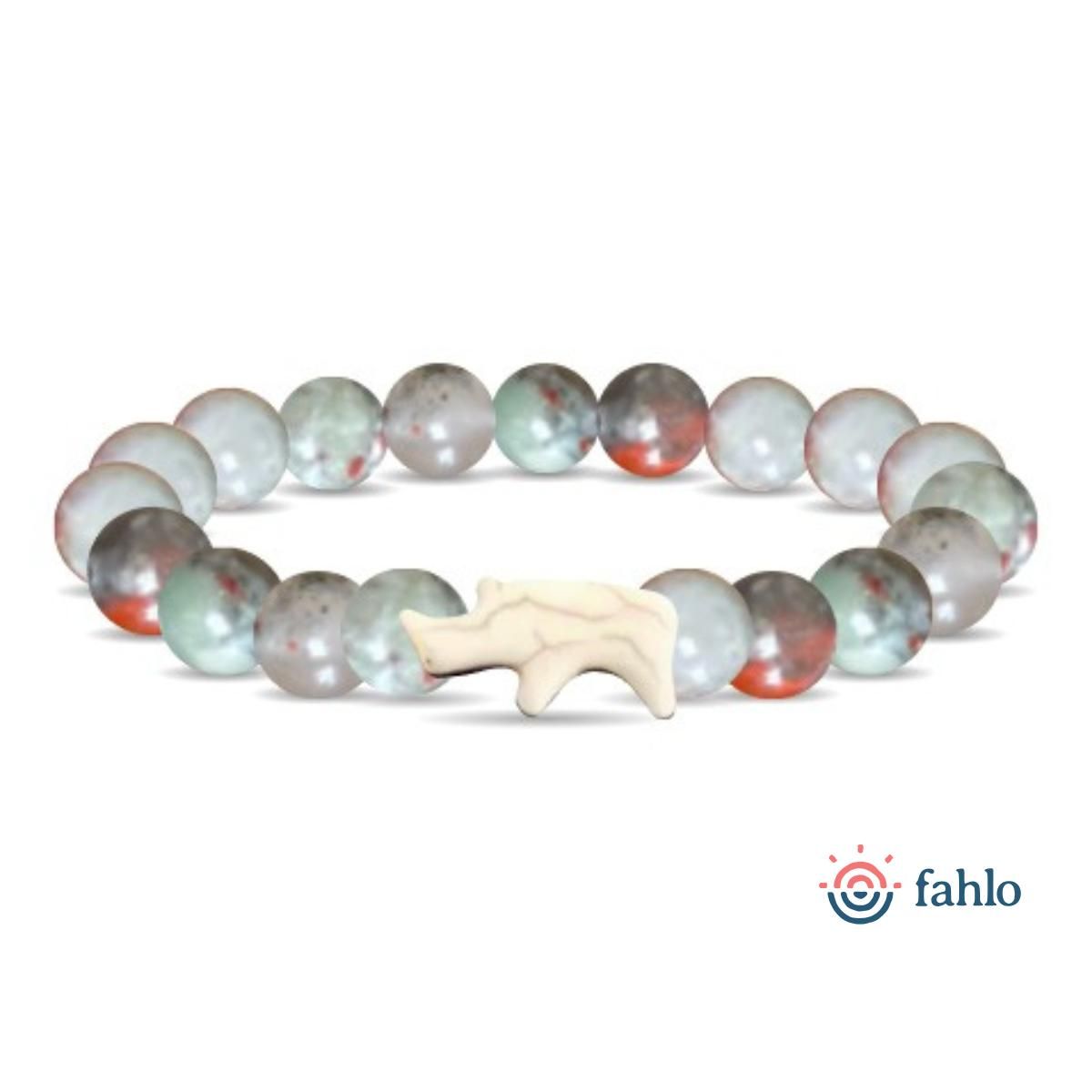 Rhino Savanna Stone- Fahlo Bracelet