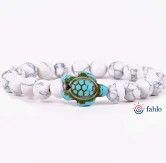 Sea Turtle White Howlite- Fahlo Bracelet