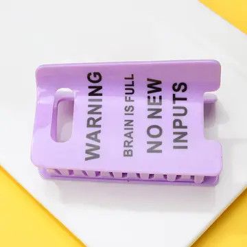 Caution Sign Claw Clip