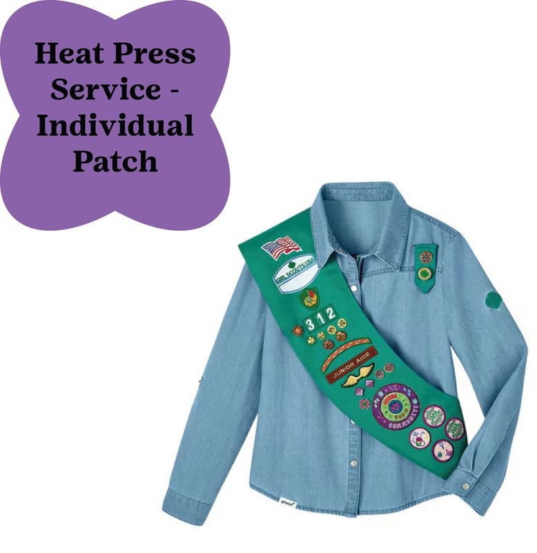 Heat Press Service: Individual Badge or Patch