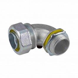 1 1/2" LIQUIDTIGHT MAL IRON 90* CONNECTOR - MLT90-150