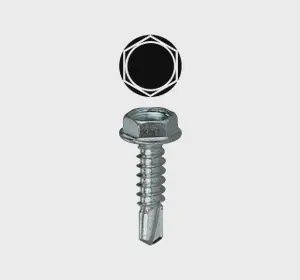 #12 x 1'' Hex Washer Head Self Drilling Screw 100 PK. TEKHW121
