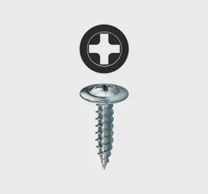 #8 x 1'' Phillips Wafer Head K-Lath Metal Piercing Screw 100 PK. KW81