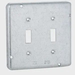 4-11/16 COVER TWO DEVICE - TWO TOGGLES. - 881RAC