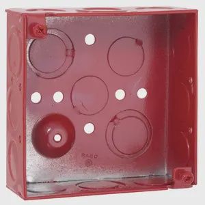 4SQ BOX WELDED 1-1/2DP 1/2-3/4 TKO - RED. - 911-9