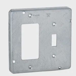 4-11/16 COVER TWO DEVICE - SWITCH / GFCI. - 858