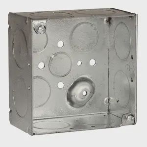 4SQ BOX WELDED 2-1/8 DEEP 1/2-3/4-1 KO. - 233