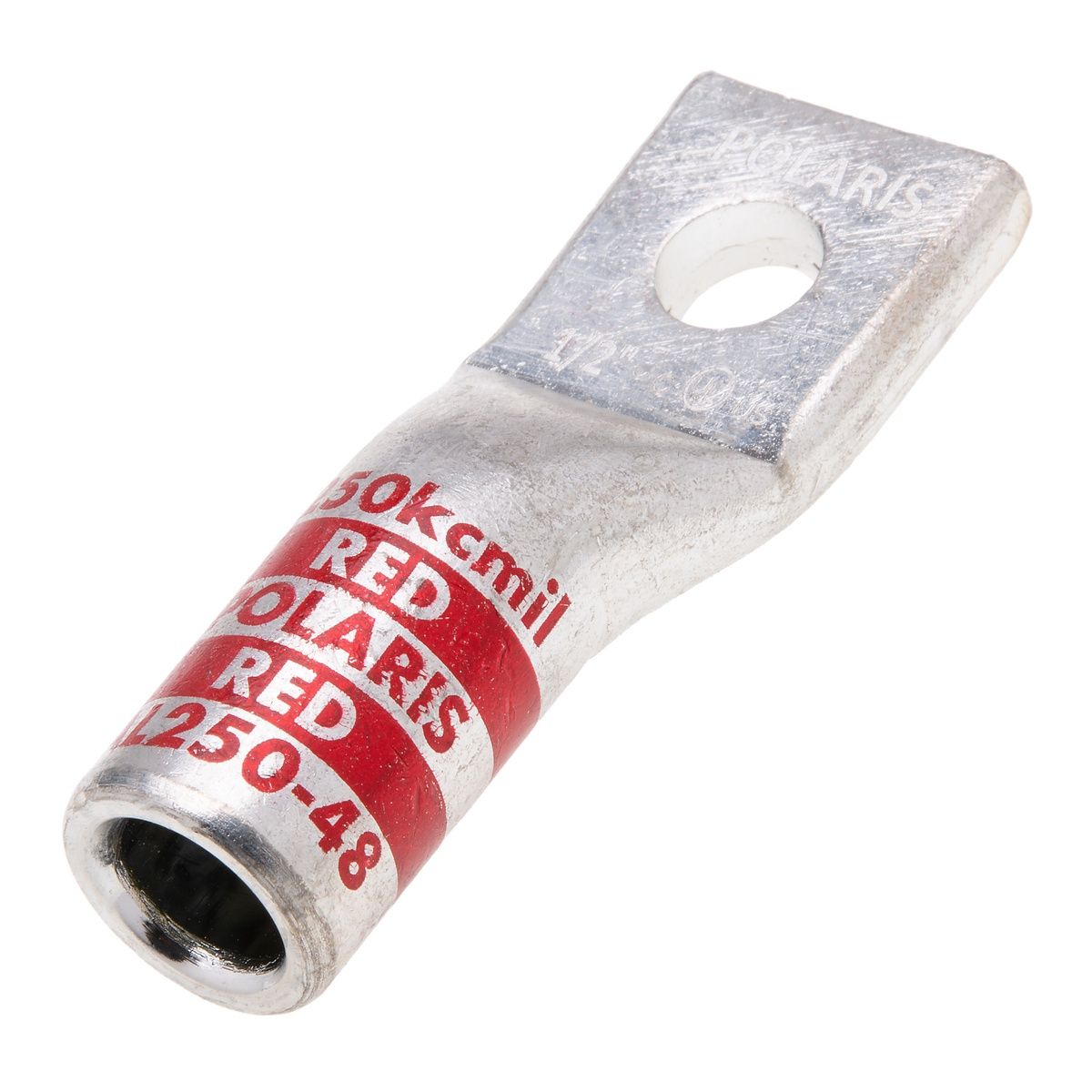 250 MCM 1/2'' 1-Hole Aluminum Long Lug - Red - AL250-48 -PRICE