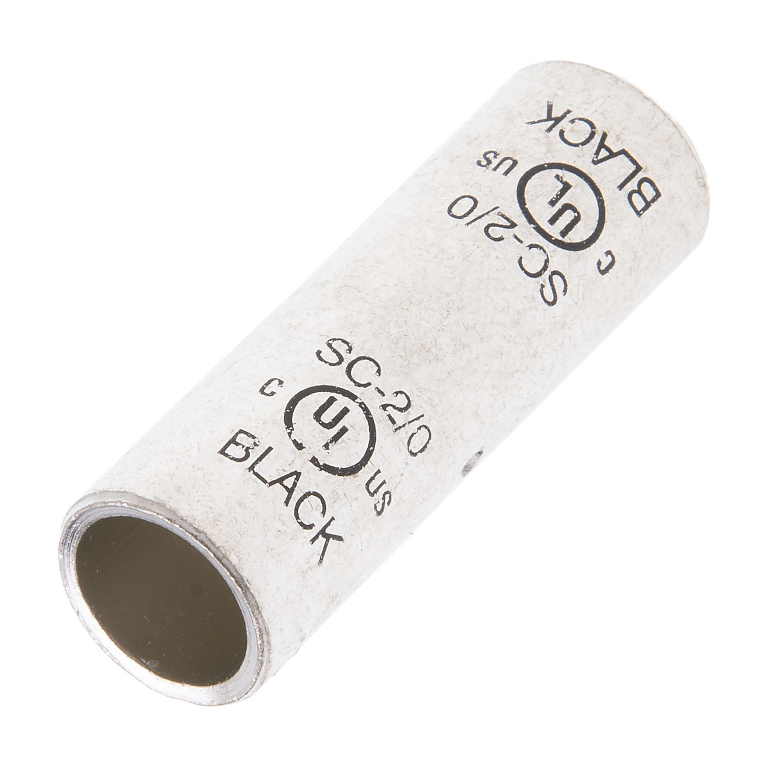 2/0 AWG Copper Short Barrel Splice - Black. SC-2/0