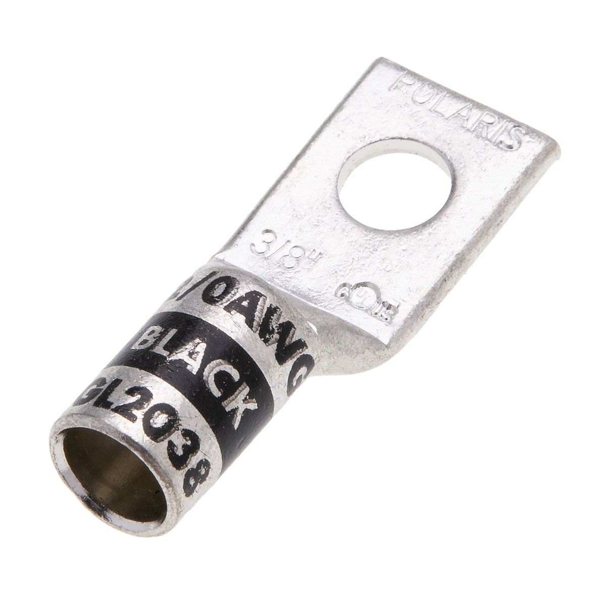 3/0 AWG 3/8'' 1-Hole Aluminum Long Lug - Ruby- AL3/0-38
