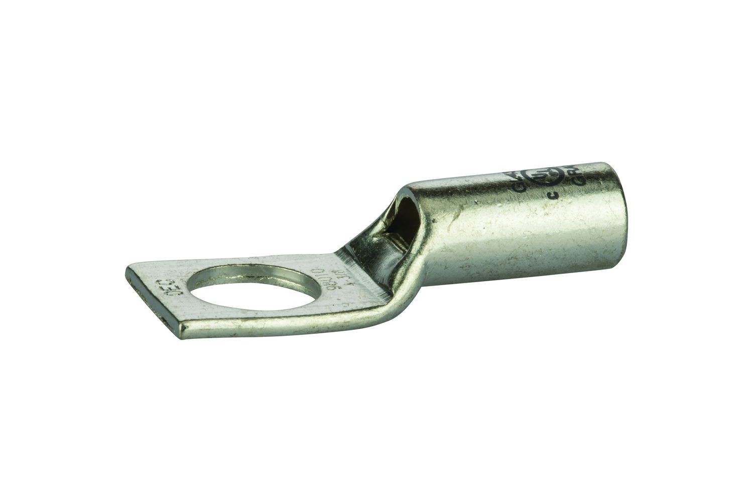 4 AWG 3/8'' 1-Hole Copper Short Lug - Gray. GL438
