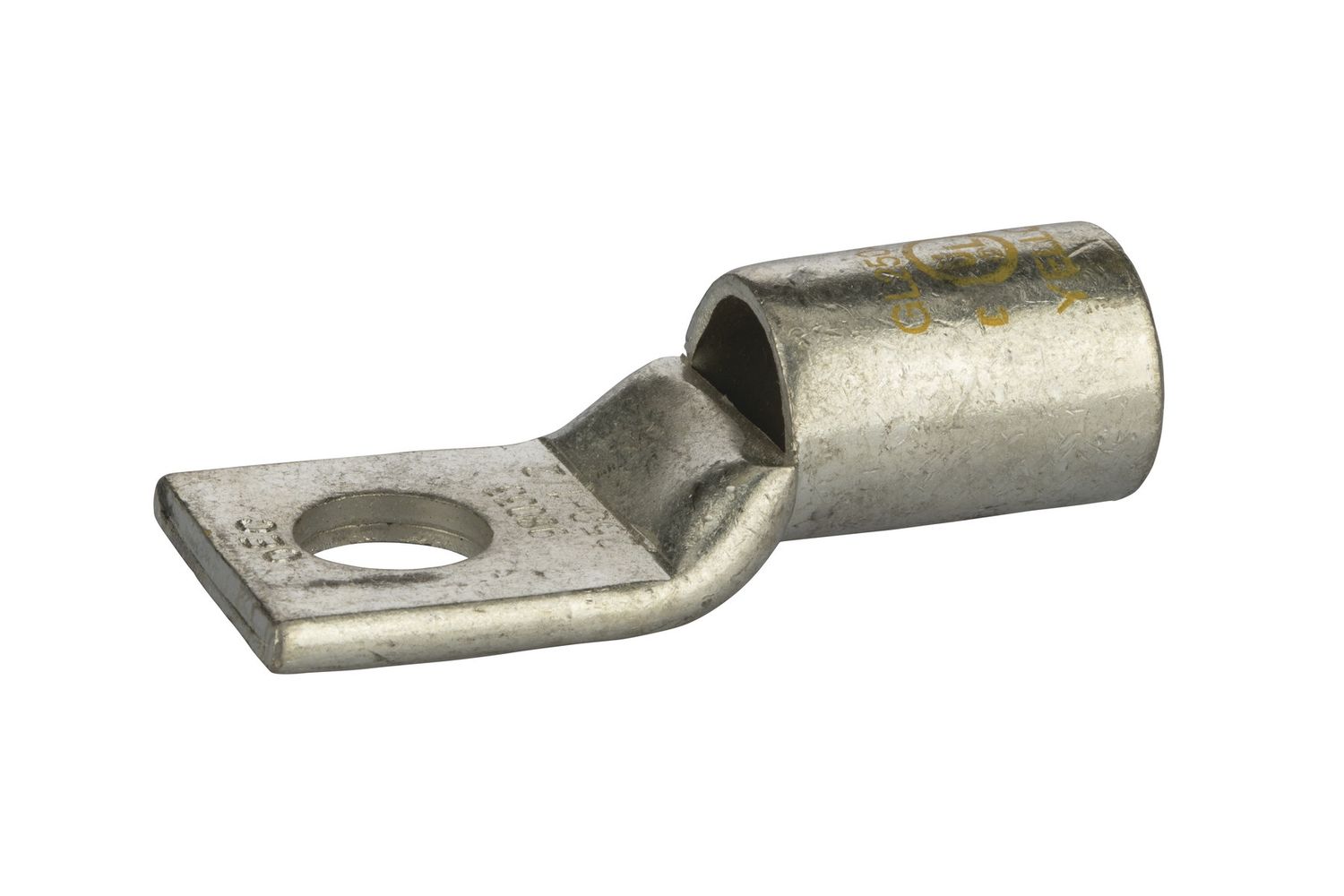 250 MCM 1/2'' 1-Hole Copper Short Lug - Yellow. GL25048