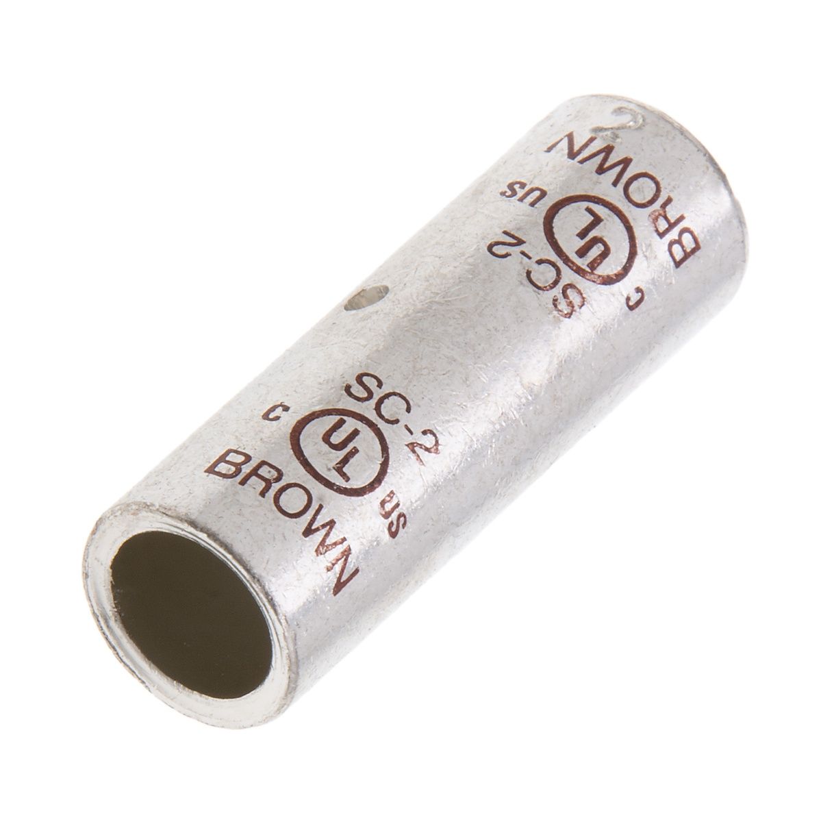 2 AWG Copper Short Barrel Splice - Brown. SC-2