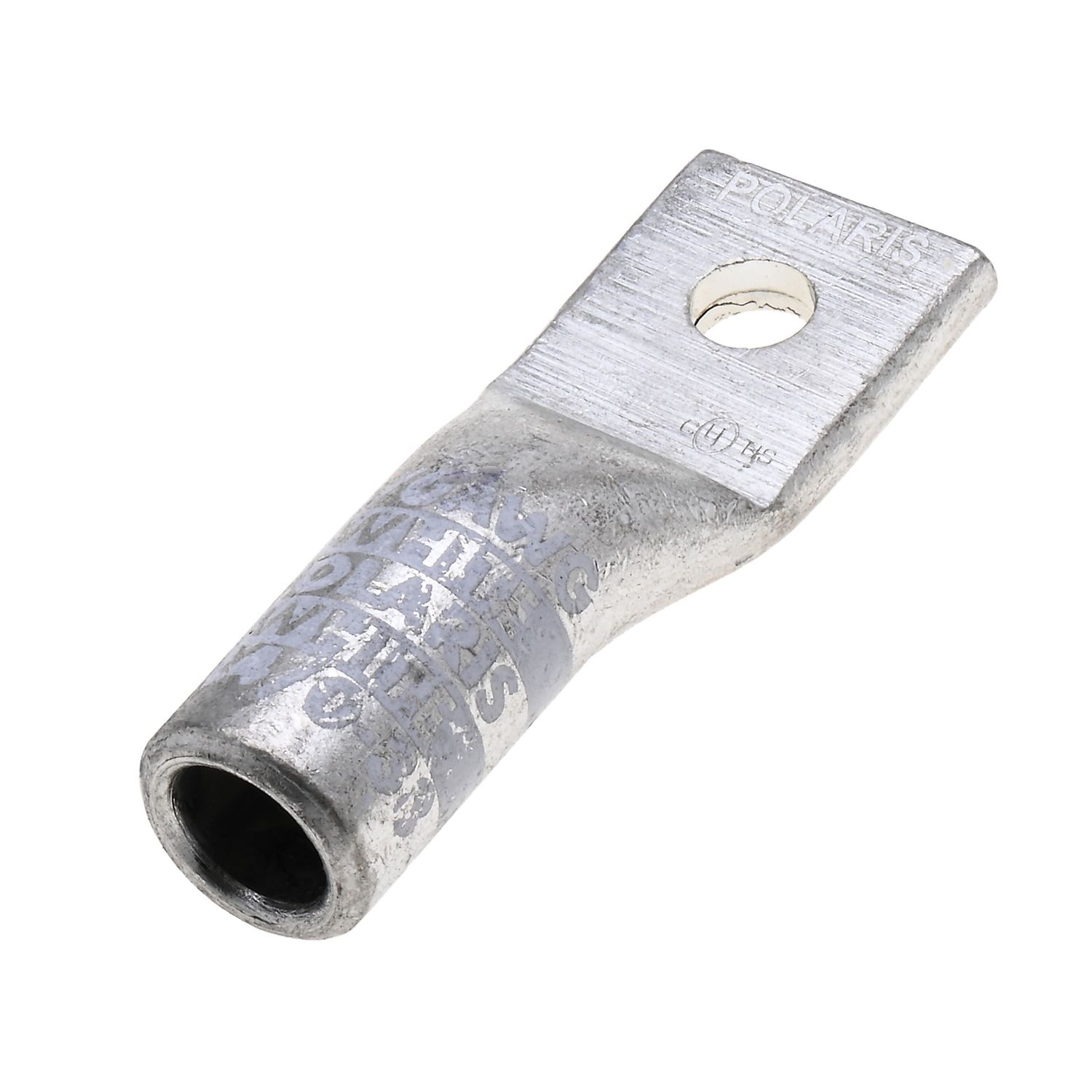 4/0 AWG 3/8'' 1-Hole Aluminum Long Lug - White -AL4/0-38