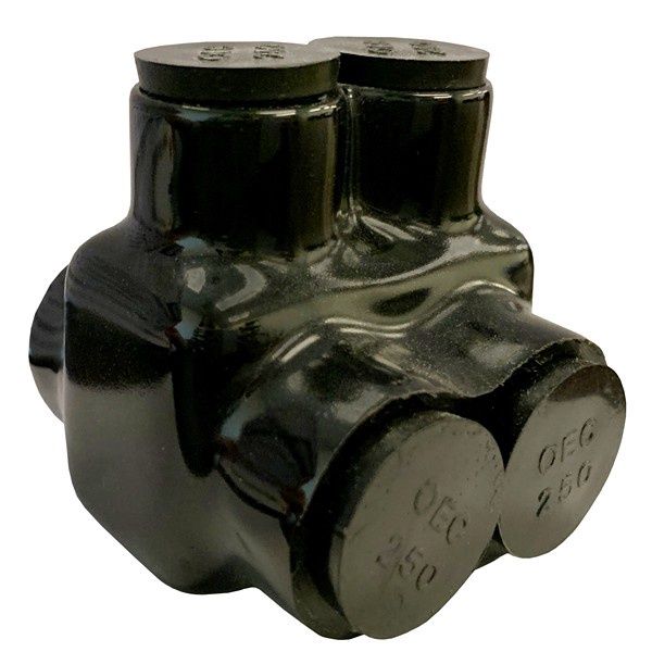 3/0-2 BLACK INSULATED DUAL SPLICE