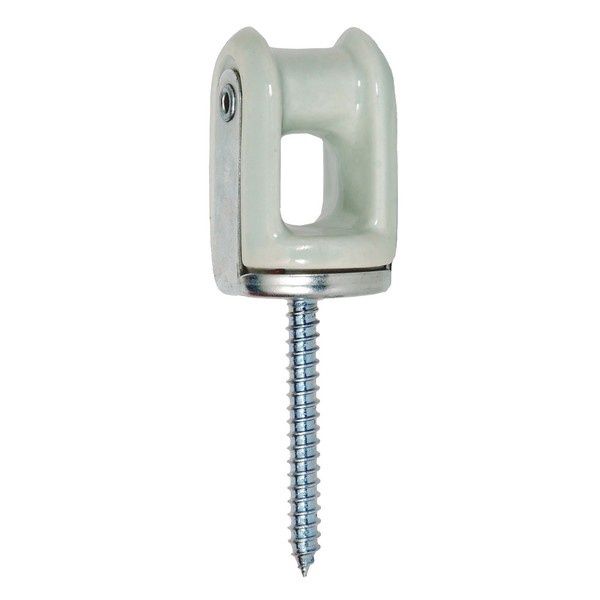 PORCELAIN WIRE HOLDER WOOD SCREW
