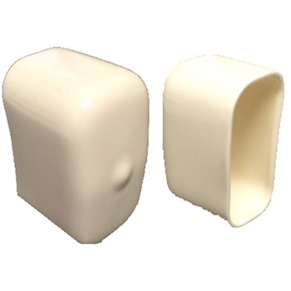 1-5/8" PLASTIC WHITE STRUT END CAPS - 17684