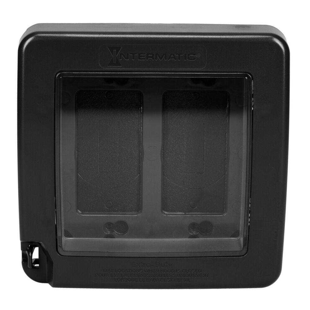 Weatherproof Cover, Low-Profile Extra-Duty, 2 Gang, Vrt, BLK. - WP7200BL