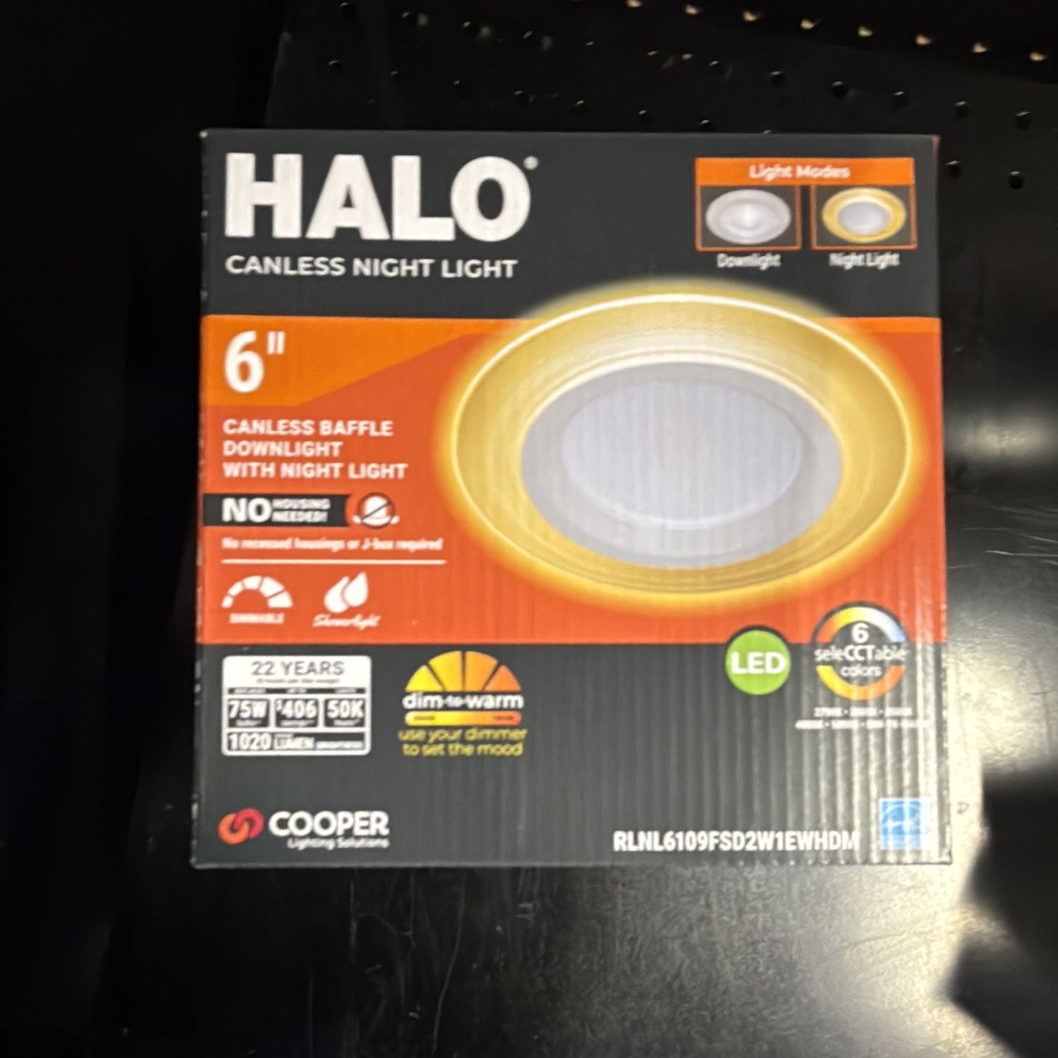 HALO 6" RLNL NIGHT LIGHT CCT  DM