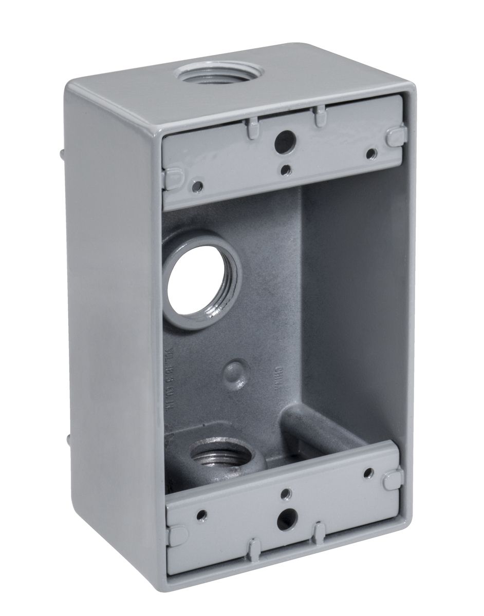 3/4" 3 HOLE WEATHERPROOF BOX