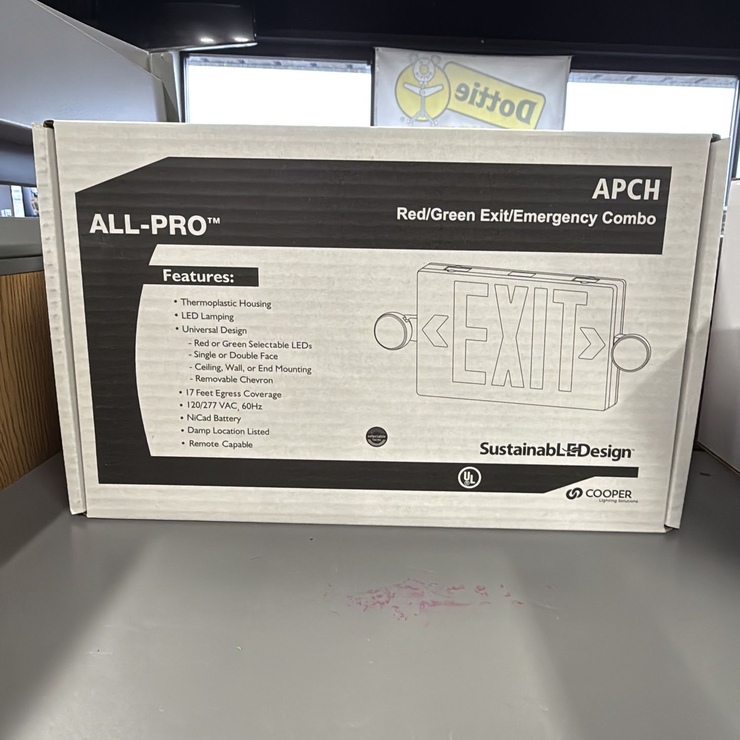 APCH7RG EXIT LED EMERG COMBO