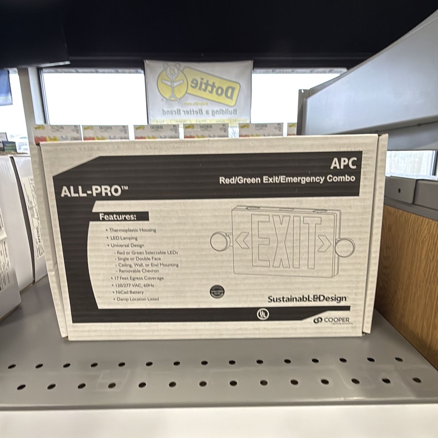 APC7RG EXIT LED EMERG COMBO