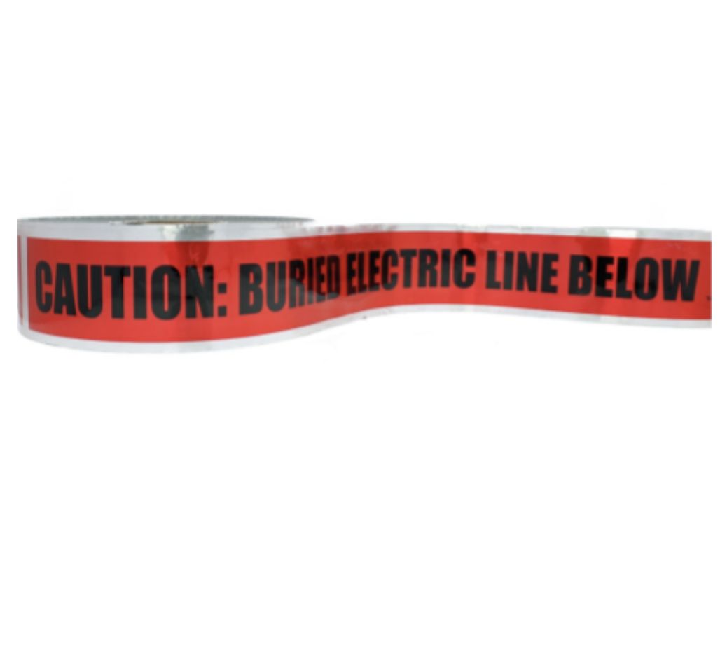 IDEAL RED DETECT UG "CAUTION BURIED ELECTRIC LINE" 3" TAPE - 42-201