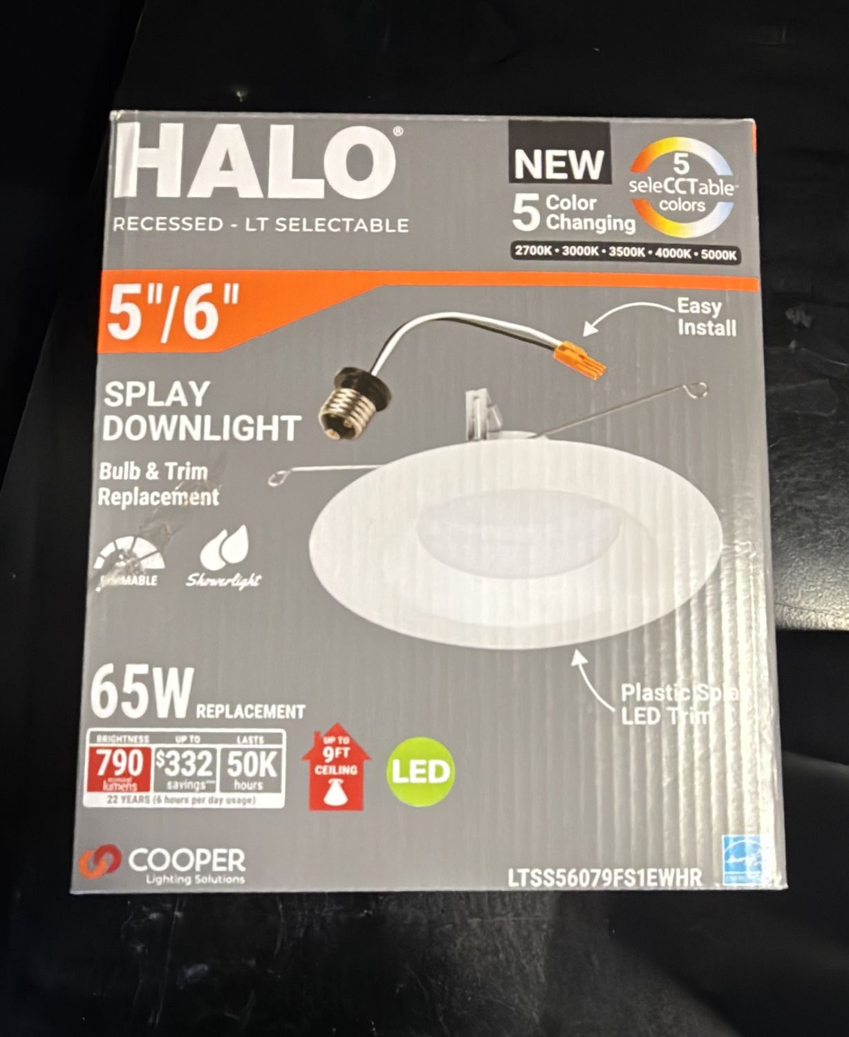 HALO 5"/6" LED RECESSED SPLAY DOWNLIGHT - LTSS56079FS1EWHR