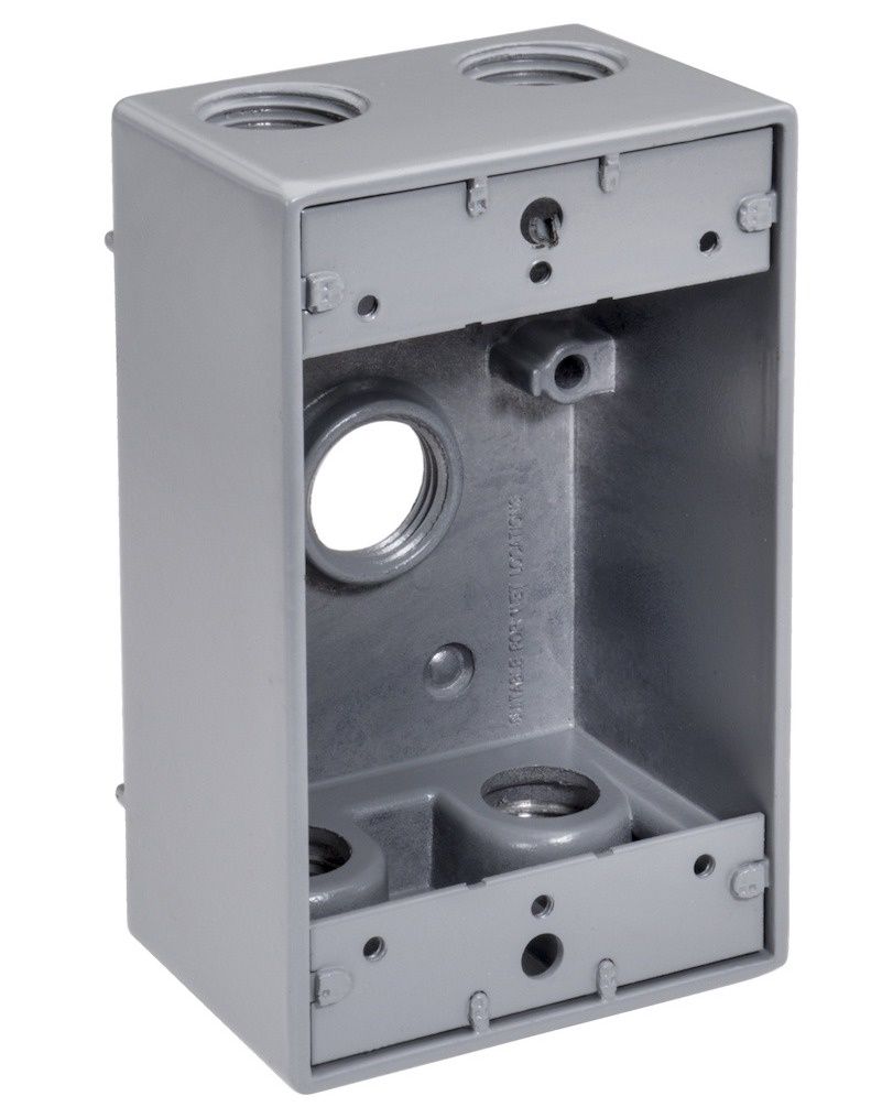 “1/2" 5HOLE 1G WEATHERPROOF BOX