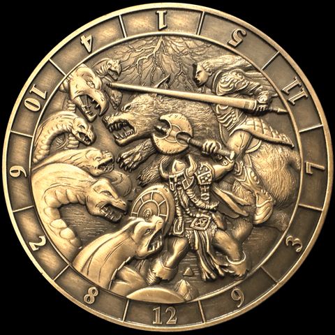 Dice Coins - d12 Battle Scene
