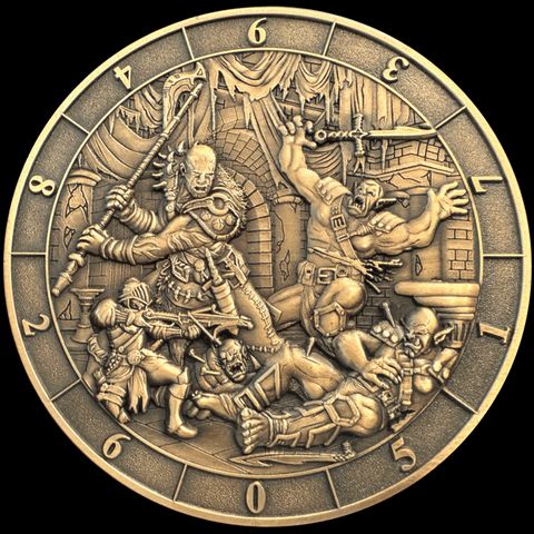 Dice Coins - d10 Battle Scene