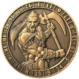 Dice Coins - d20 Male Half-Orc Barbarian