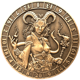 Dice Coins - d20 Female Tiefling Warlock