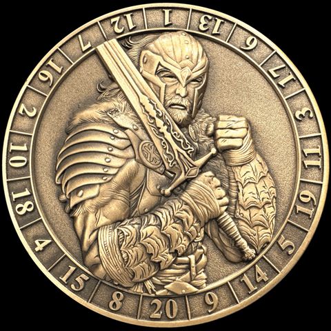 Dice Coins - d20 Male Human Fighter