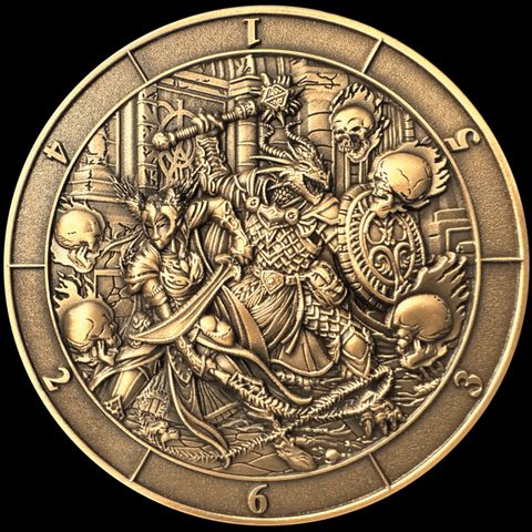Dice Coins - d6 Battle Scene