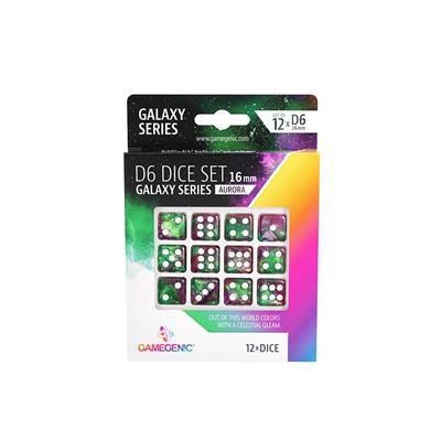 Gamegenic - Galaxy Series - Aurora - D6 Dice Set 16mm (12pcs) - GGS50021M
