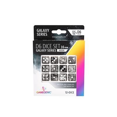 Gamegenic - Galaxy Series - Moon - D6 Dice Set 16mm (12pcs) - GGS50019M