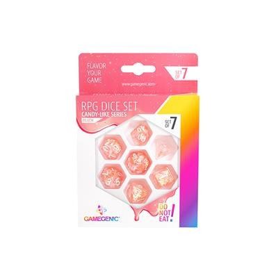 Gamegenic Candy-like Series - Peach - RPG Dice Set (7pcs) GGS50010M