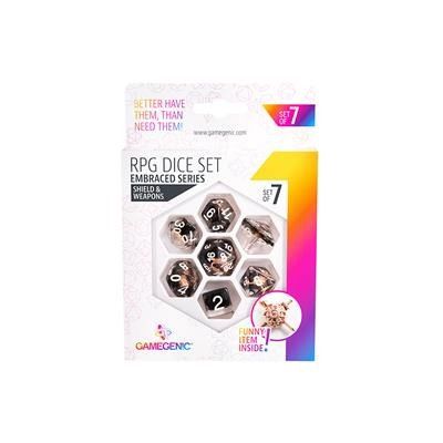 Gamegenic Embraced Series - Shield &amp; Weapons - RPG Dice Set (7pcs) GGS50005M