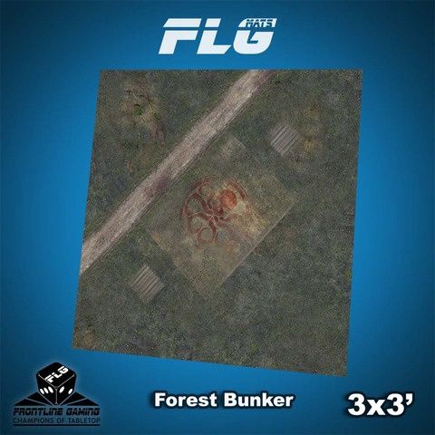 FLG Gaming Mat: Forest Bunker 3&#39; x 3&#39;
