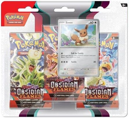 Scarlet &amp; Violet - Obsidian Flames 3 Pack Blister - Eevee