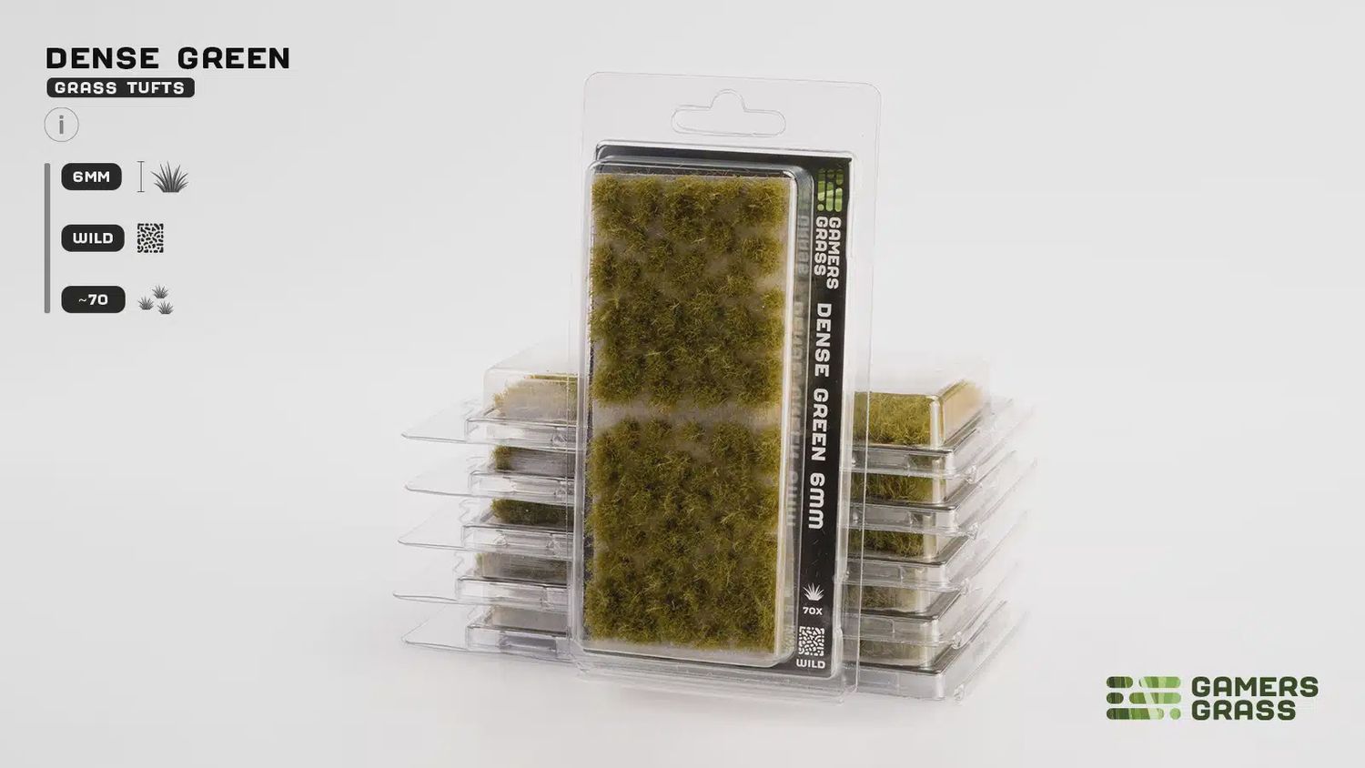 Dense Green 6mm Tuft - Wild